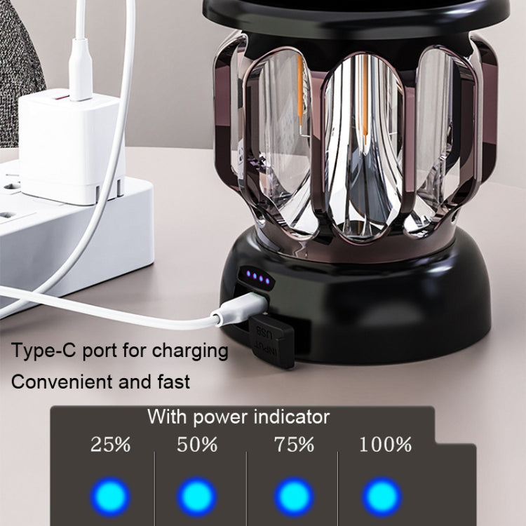 LH-B46 LED Retro Tent Light Convenient USB Charging Camping Light
