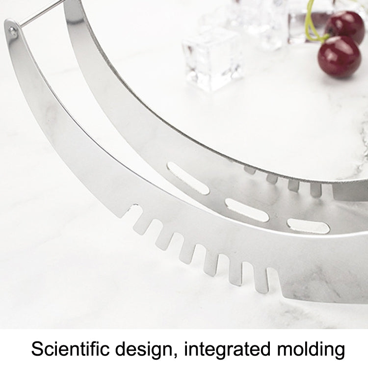 YG-WS03 Stainless Steel Watermelon Clip Easy Access Integrated Plastic Handle Cantaloupe Cut Fruit Cutting Device