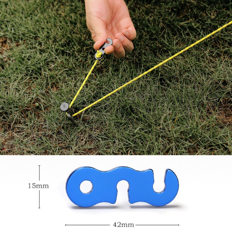 10pcs Outdoor Barracks Aluminum Alloy Umbrella Rope Buckle S-shaped Wind Rope Buckle