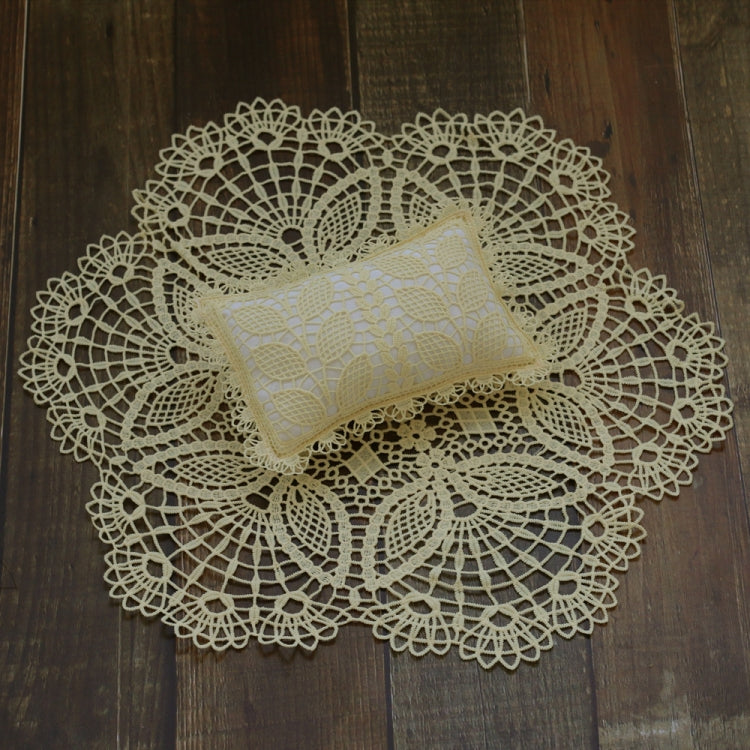 Hollow Lace Round Blanket + Pillow Suit Baby Photography Props