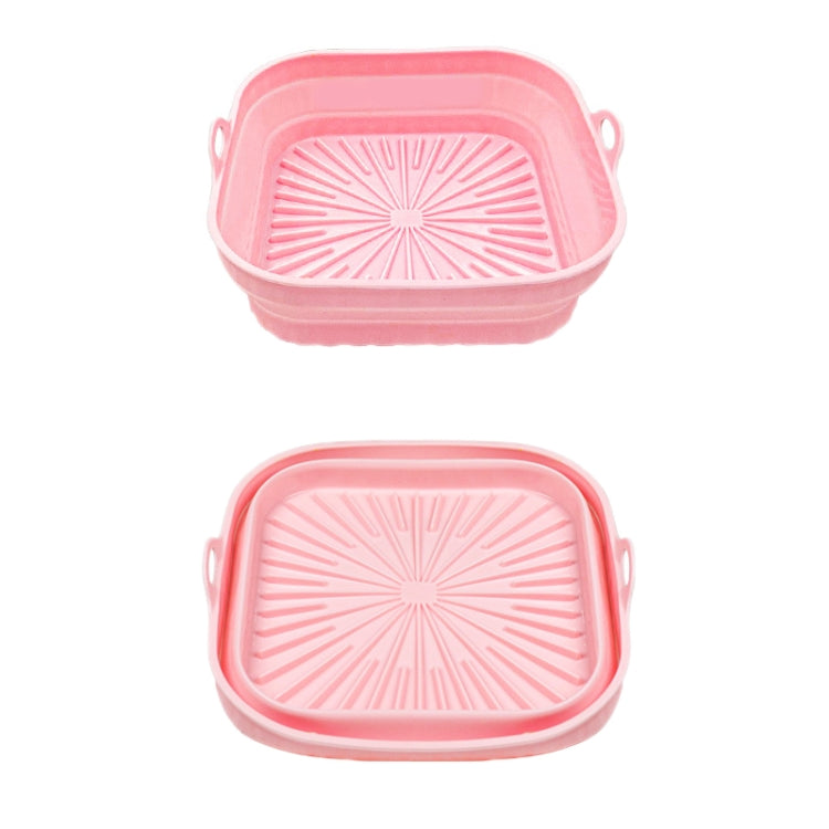 Air Fryer Grill Mat High Temperature Resistant Silicone Baking Tray, Specification: Round Inner Red