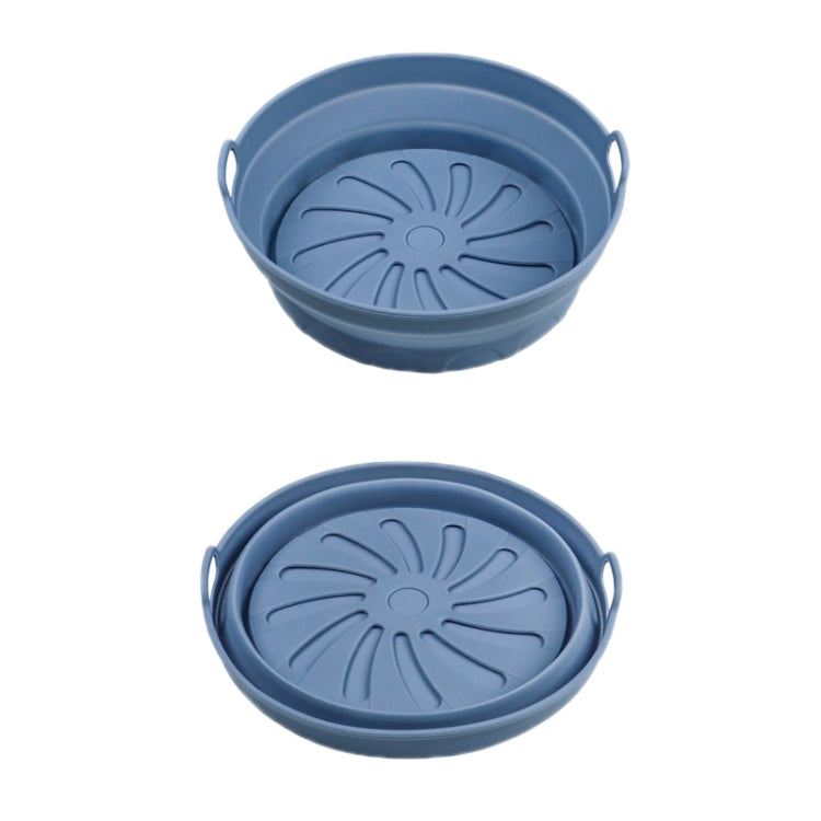 Air Fryer Grill Mat High Temperature Resistant Silicone Baking Tray, Specification: Round Inner Red