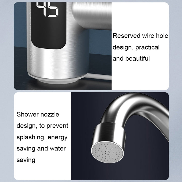 Smart Household Digital Display Instant Hot Kitchen Electric Faucet, Plug: