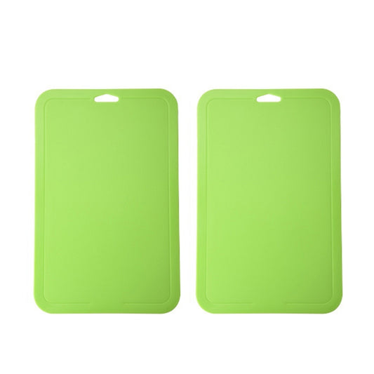 2pcs Baby Auxiliary Cutting Board Fruit and Vegetable Cutting Plastic Board, 2pcs Green, 2pcs Pink