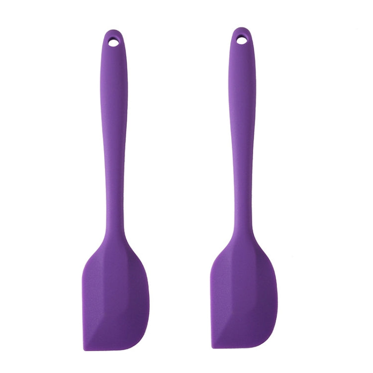 2pcs Large Integrated Silicone Scraper Chocolate Cream Mixing Knife, Large Black, Large Green, Large Purple, Large Orange, Large Red, Large Pink, Large Yellow, Large Blue