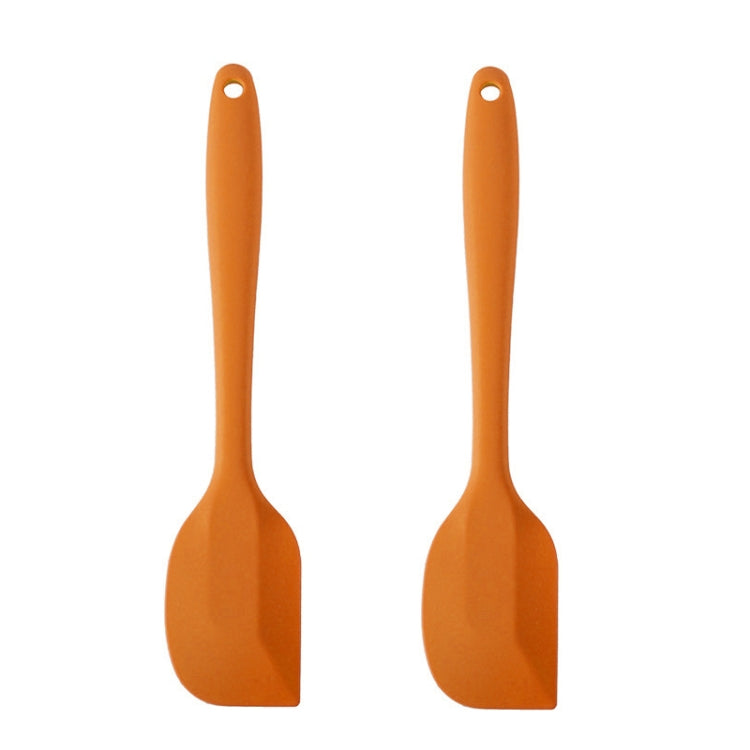 2pcs Large Integrated Silicone Scraper Chocolate Cream Mixing Knife, Large Black, Large Green, Large Purple, Large Orange, Large Red, Large Pink, Large Yellow, Large Blue