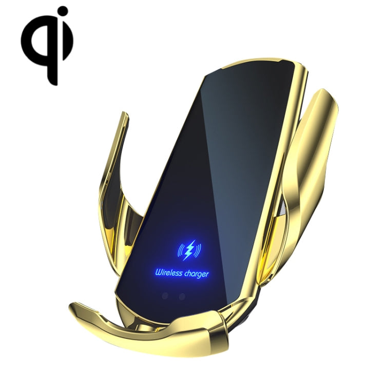 Q3 Infrared Induction Magnetic Car Wireless Charging Phone Bracket with Micro USB + 8 Pin + Type-C / USB-C Magnetic Connector