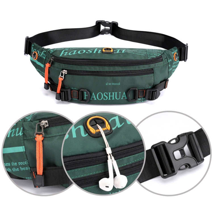 HAOSHUAI 5132 Outdoor Men Waist Bag Sports Running Chest Bag