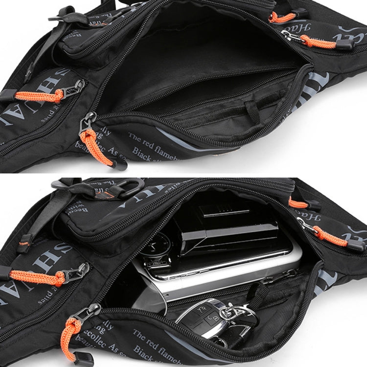 HAOSHUAI 5135 Outdoor Men Waist Bag Waterproof Nylon Cloth Men Bag