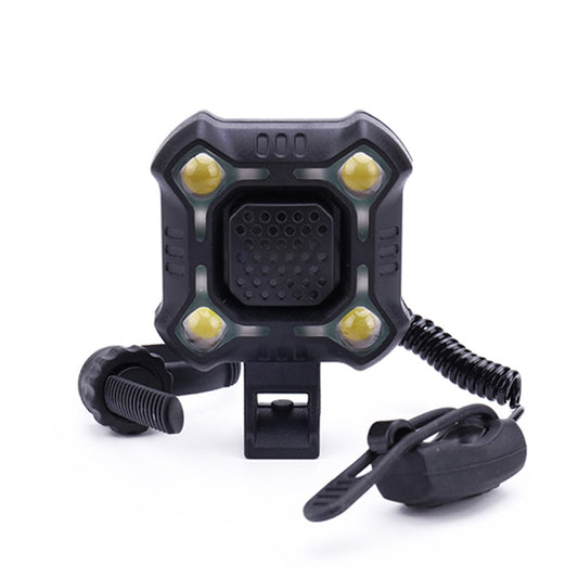 2 In 1 Bike 140db Bell 4 Lamp Cycling Light Bicycle Horn 5-sounds Alarm
