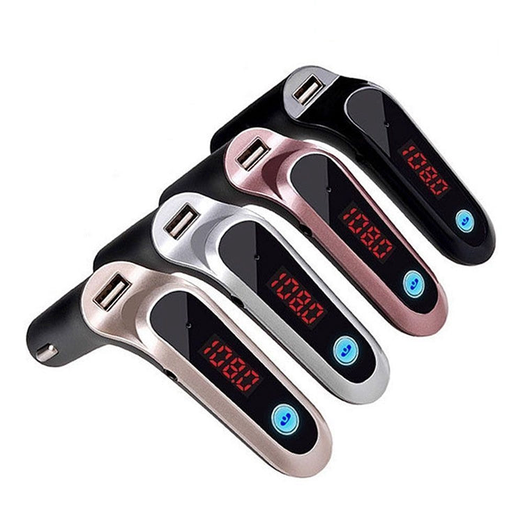 S7 Smart Digital Display Music Player Calling Car Charger