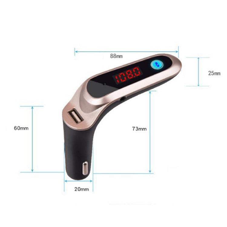 S7 Smart Digital Display Music Player Calling Car Charger