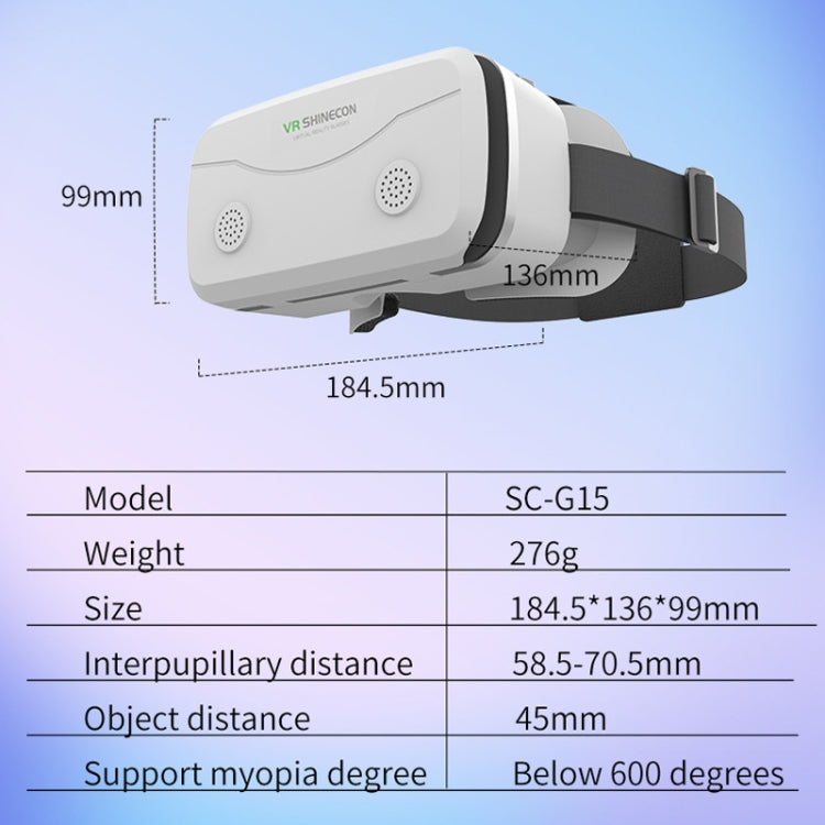 VRSHINECON G15 Helmet Virtual Reality VR Glasses All In One Game Phone 3D Glasses