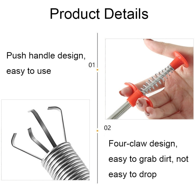 Multifunctional Four-claw Grapple Bendable Hose Sewer Dredge, Specification: 300cm