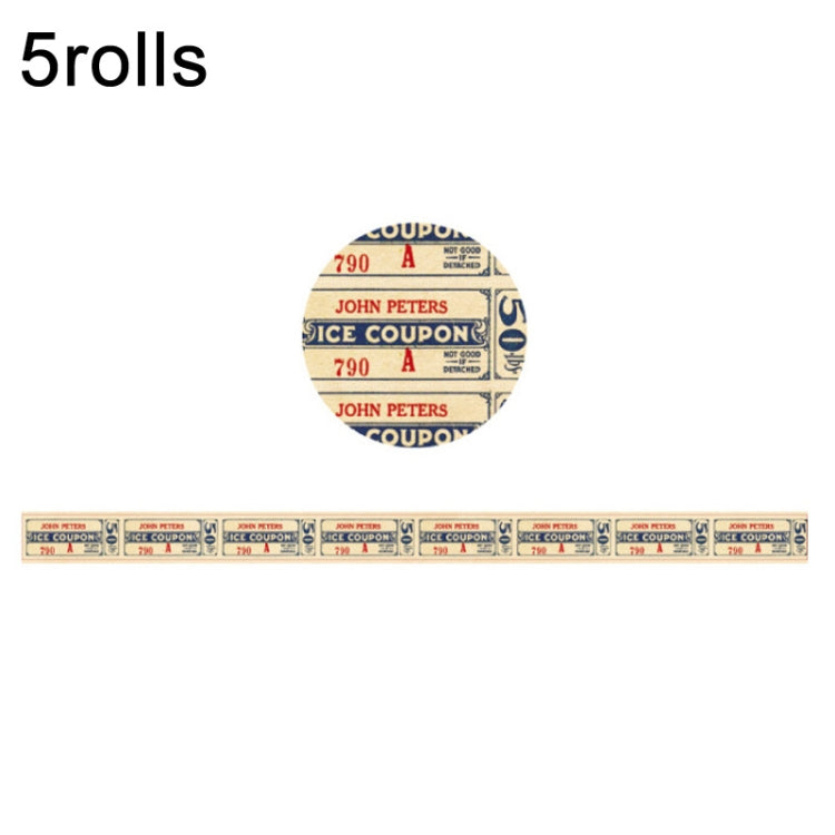 Retro Washi Tape for Journal Scrapbooking Diary Planners, Color: Newspaper Material