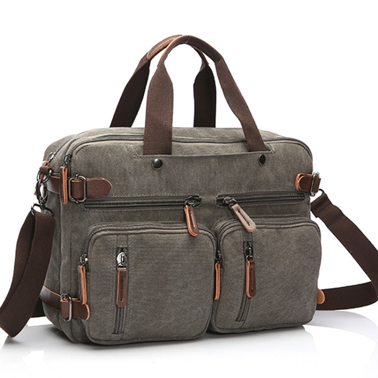 Casual Canvas Three-Purpose Business Briefcase Computer Bag