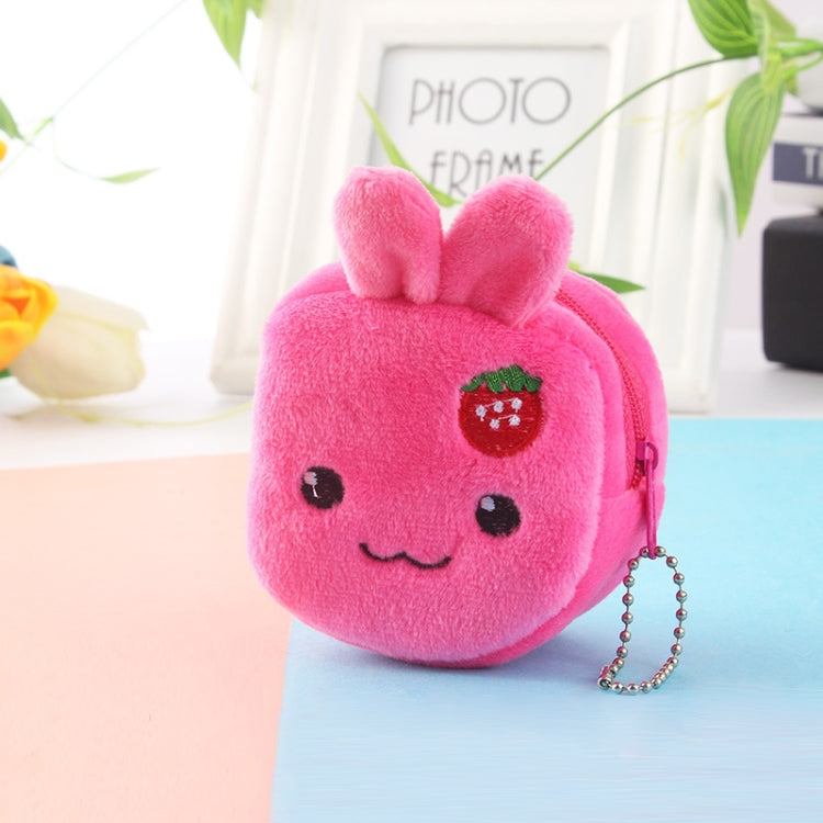 2pcs Children Cartoon Plush Three-dimensional Key Coin Purse