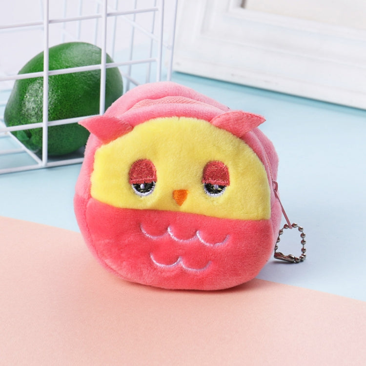 2pcs Children Cartoon Plush Three-dimensional Key Coin Purse