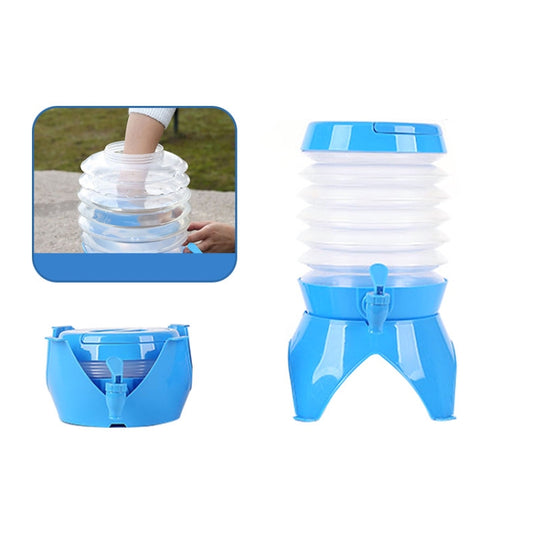 Outdoor Camping Portable Car Retractable Folding Bucket With Faucet, Capacity: