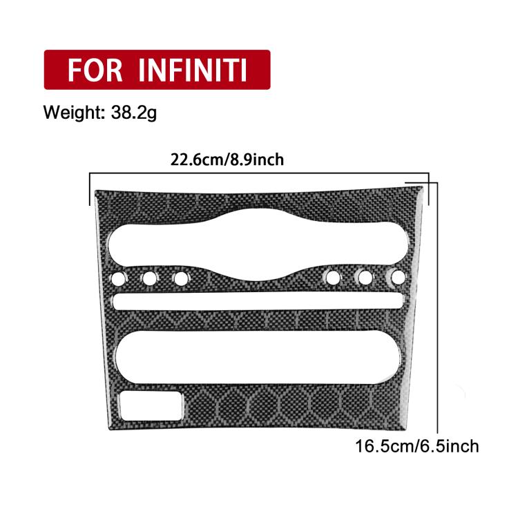 For Infiniti G35/G37/G25/Q60 Console CD AC Switch Panel B Model Sticker