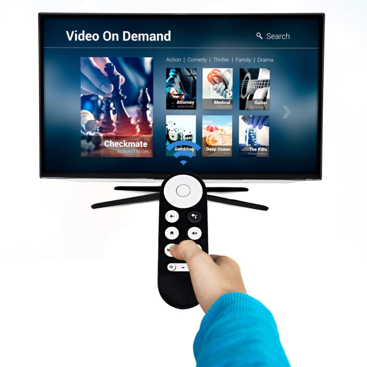 For Google Chromecast 2020 Y16 Remote Control Anti-fall Silicone Protective Case