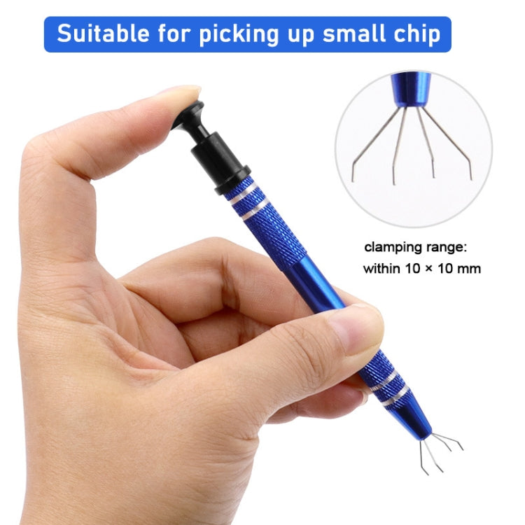 2pcs IC Chip Picker Electronic Component Parts Picker Capacitor IC Grabber Clips, 2pcs Gold, 2pcs Silver, 2pcs Red, 2pcs Dark Brown, 2pcs Blue, 2pcs Black