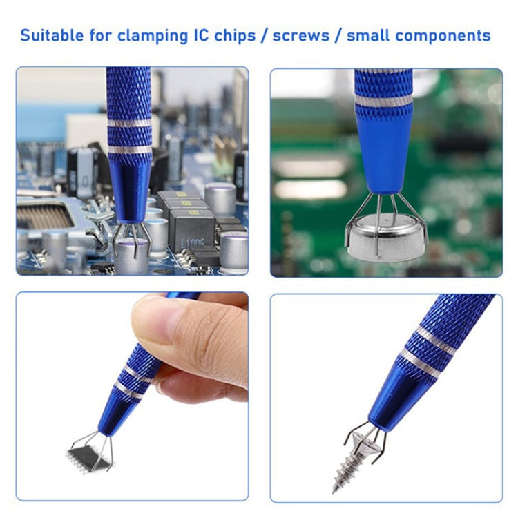2pcs IC Chip Picker Electronic Component Parts Picker Capacitor IC Grabber Clips, 2pcs Gold, 2pcs Silver, 2pcs Red, 2pcs Dark Brown, 2pcs Blue, 2pcs Black