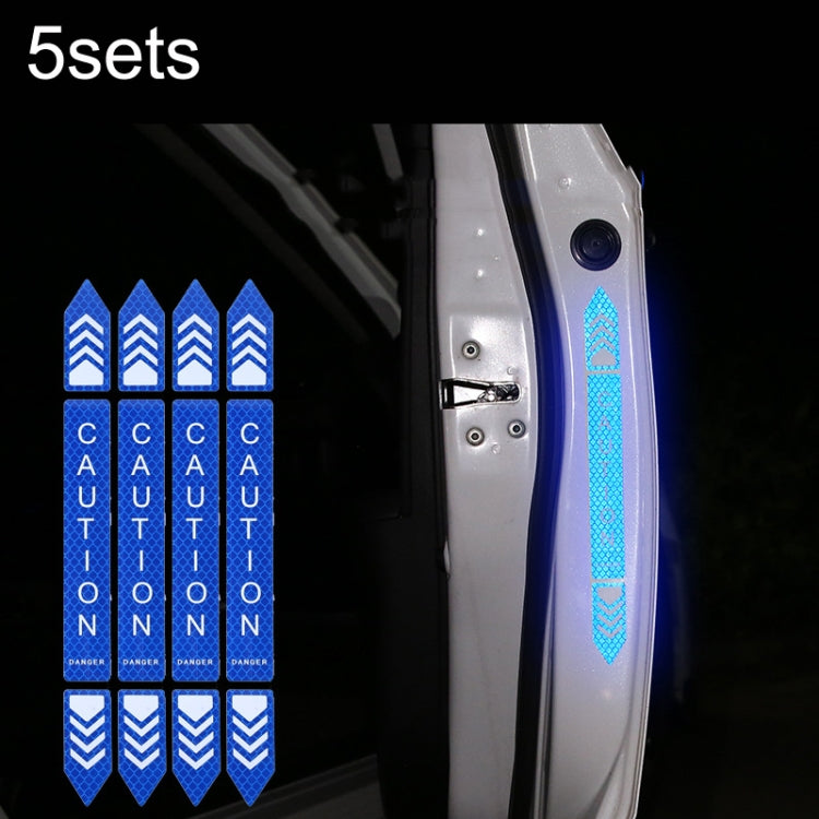 5sets Car Opening Door Anti-Collision Safety Warning Reflector