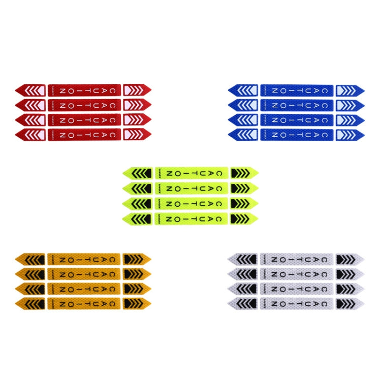 5sets Car Opening Door Anti-Collision Safety Warning Reflector