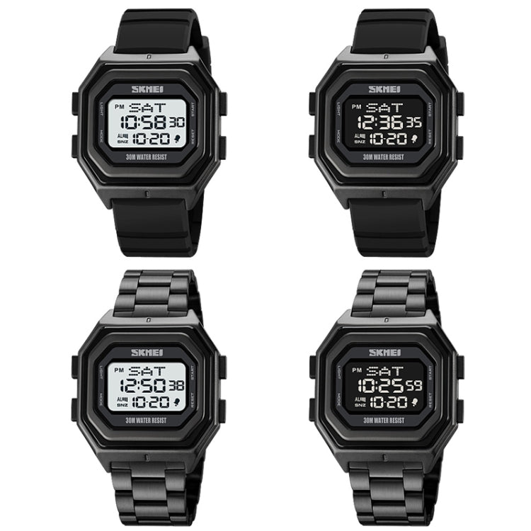 SKMEI 1875 Men Outdoor Electronic Watch Timing Multi-Functional Watch, Style:, 1875 Silicone Band White Machine, 1875 Silicone Band Black Machine, 1875 Steel Band White Machine, 1875 Steel Band Black Machine