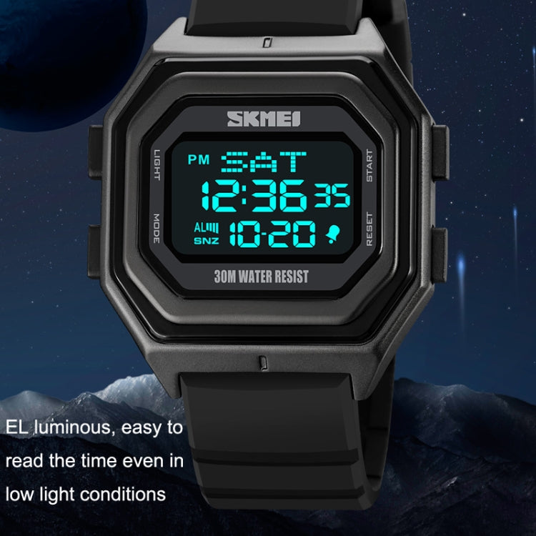 SKMEI 1875 Men Outdoor Electronic Watch Timing Multi-Functional Watch, Style:, 1875 Silicone Band White Machine, 1875 Silicone Band Black Machine, 1875 Steel Band White Machine, 1875 Steel Band Black Machine