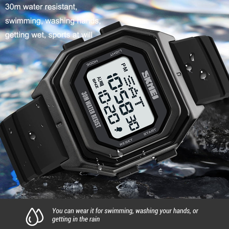 SKMEI 1875 Men Outdoor Electronic Watch Timing Multi-Functional Watch, Style:, 1875 Silicone Band White Machine, 1875 Silicone Band Black Machine, 1875 Steel Band White Machine, 1875 Steel Band Black Machine