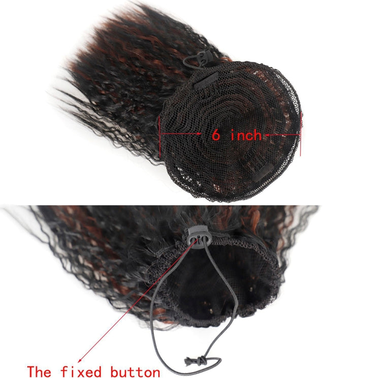 LS868 Drawstring Fixed Corn Perm Curly Wig Fluffy Short Ponytail Wigs