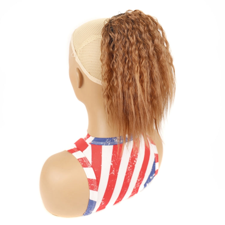 LS868 Drawstring Fixed Corn Perm Curly Wig Fluffy Short Ponytail Wigs