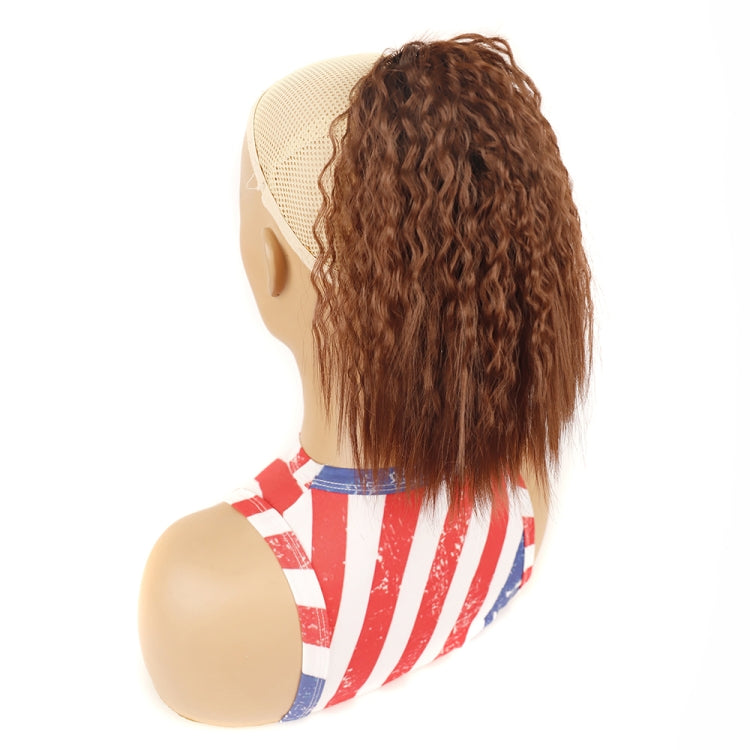 LS868 Drawstring Fixed Corn Perm Curly Wig Fluffy Short Ponytail Wigs