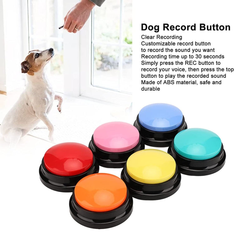 Pet Communication Button Dog Vocal Box Recording Vocalizer, Style: Recording Model, Dark Blue, Light Blue, Green, Purple, Red, Orange, Rose Red, Pink, Yellow, Lake Blue, White