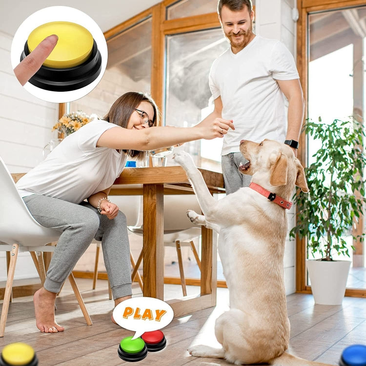 Pet Communication Button Dog Vocal Box Recording Vocalizer, Style: Recording Model, Dark Blue, Light Blue, Green, Purple, Red, Orange, Rose Red, Pink, Yellow, Lake Blue, White