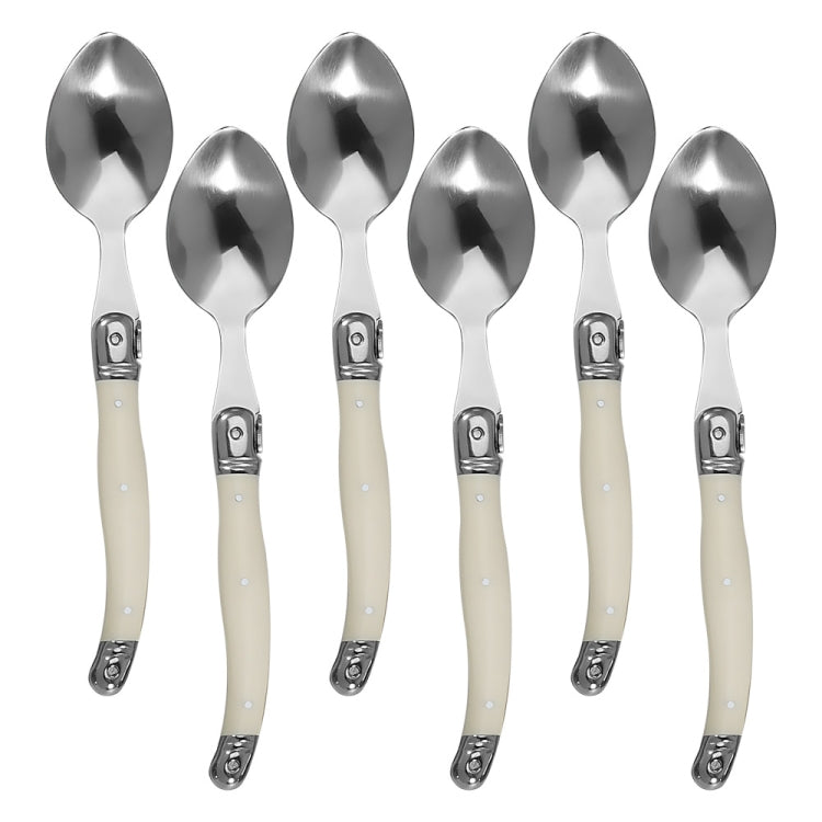 Stainless Steel Knife Fork Spoon Set Plastic Handle Western Tableware