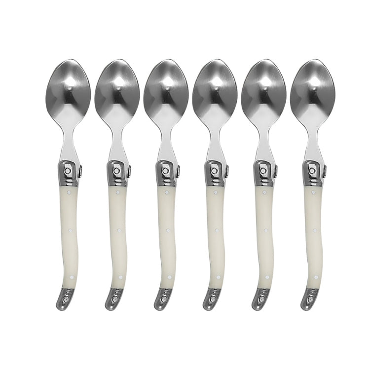 Stainless Steel Knife Fork Spoon Set Plastic Handle Western Tableware