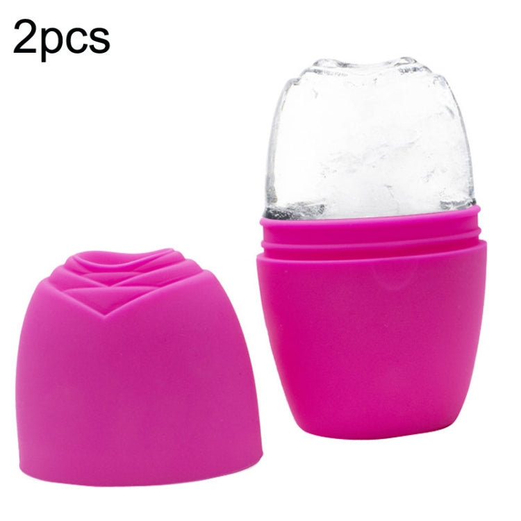 2pcs L-03-01 Face Ice Apparatus Massage Ice Roller Beauty Makeup Silicone Face Ice Tray, Makeup Olive Green With Hole, Makeup Vitality Orange With Hole, Makeup Charm Purple With Hole, Makeup Blue With Hole, Makeup Rose Red With Hole                    ...