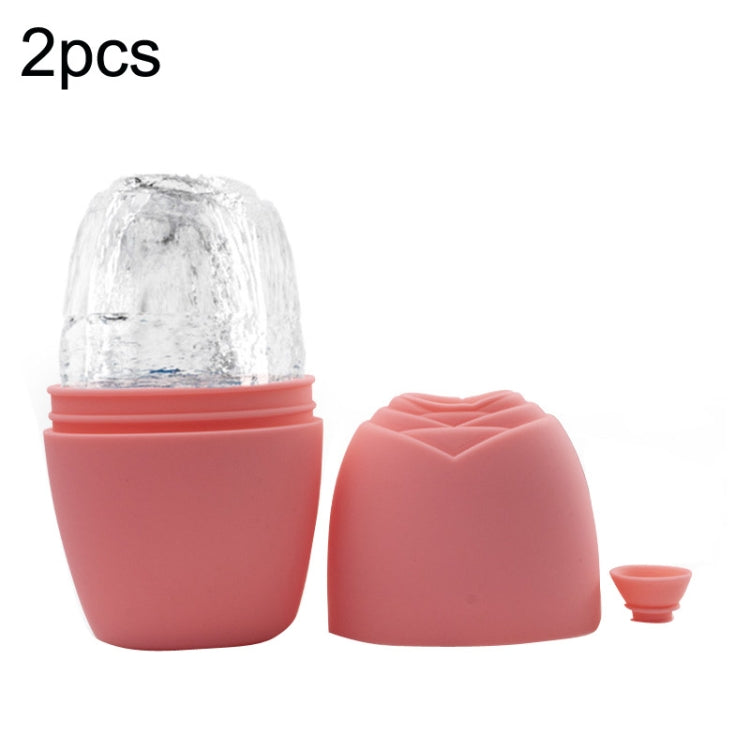 2pcs L-03-01 Face Ice Apparatus Massage Ice Roller Beauty Makeup Silicone Face Ice Tray, Makeup Olive Green With Hole, Makeup Vitality Orange With Hole, Makeup Charm Purple With Hole, Makeup Blue With Hole, Makeup Rose Red With Hole                    ...