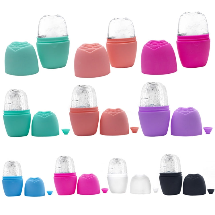 2pcs L-03-01 Face Ice Apparatus Massage Ice Roller Beauty Makeup Silicone Face Ice Tray, Makeup Olive Green With Hole, Makeup Vitality Orange With Hole, Makeup Charm Purple With Hole, Makeup Blue With Hole, Makeup Rose Red With Hole                    ...