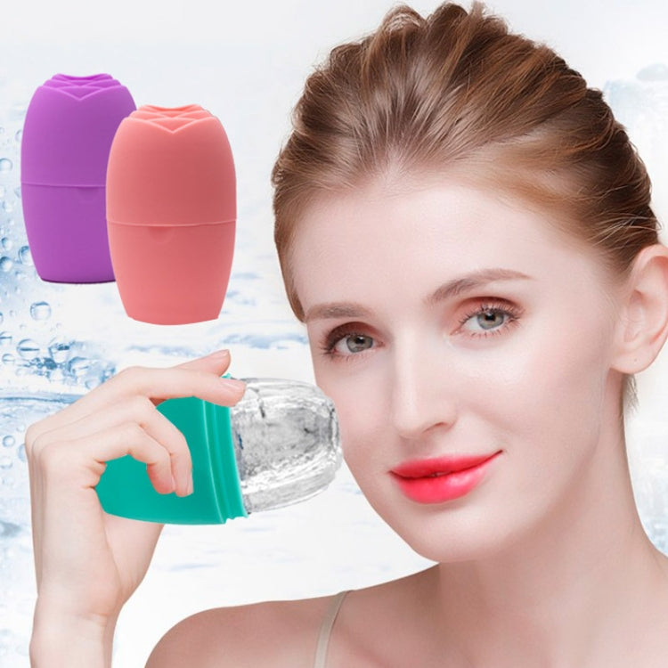 2pcs L-03-01 Face Ice Apparatus Massage Ice Roller Beauty Makeup Silicone Face Ice Tray, Makeup Olive Green With Hole, Makeup Vitality Orange With Hole, Makeup Charm Purple With Hole, Makeup Blue With Hole, Makeup Rose Red With Hole                    ...