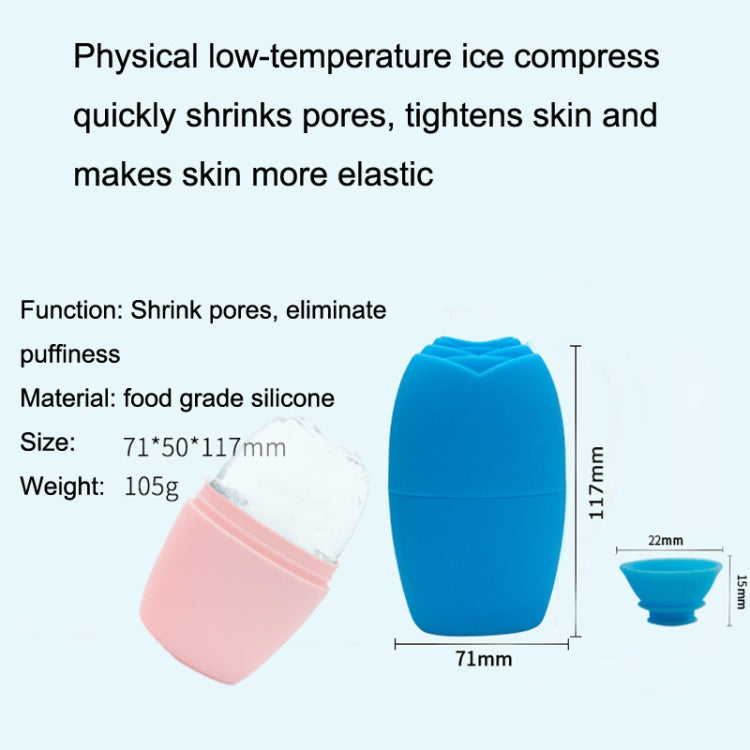 2pcs L-03-01 Face Ice Apparatus Massage Ice Roller Beauty Makeup Silicone Face Ice Tray, Makeup Olive Green With Hole, Makeup Vitality Orange With Hole, Makeup Charm Purple With Hole, Makeup Blue With Hole, Makeup Rose Red With Hole                    ...