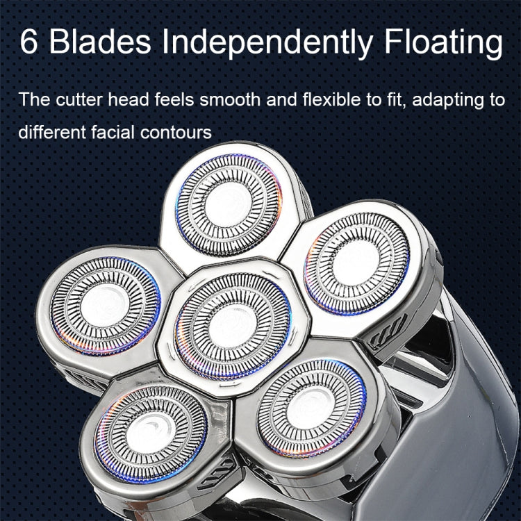 VGR V-395 2 in 1 Six-blades Intelligent Digital Display Electric Shaver