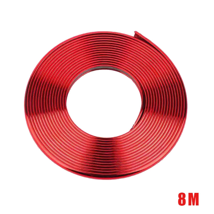 W12 8m/roll Car Universal Reflective Wheel Electroplating Decorative Strip