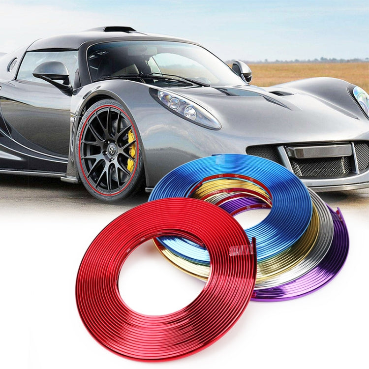 W12 8m/roll Car Universal Reflective Wheel Electroplating Decorative Strip
