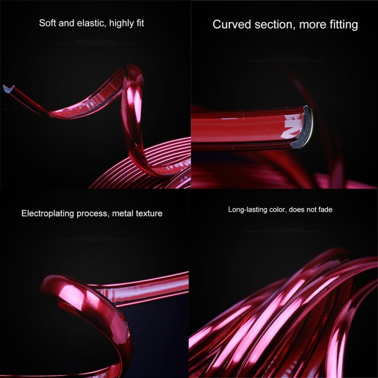 W12 8m/roll Car Universal Reflective Wheel Electroplating Decorative Strip