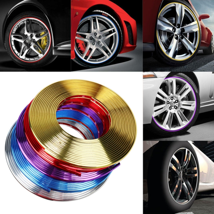 W12 8m/roll Car Universal Reflective Wheel Electroplating Decorative Strip