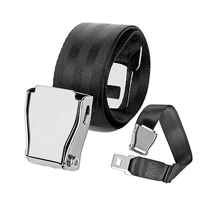 Two Point Aircraft Buckle Adjustable Seat Belt Extended Band